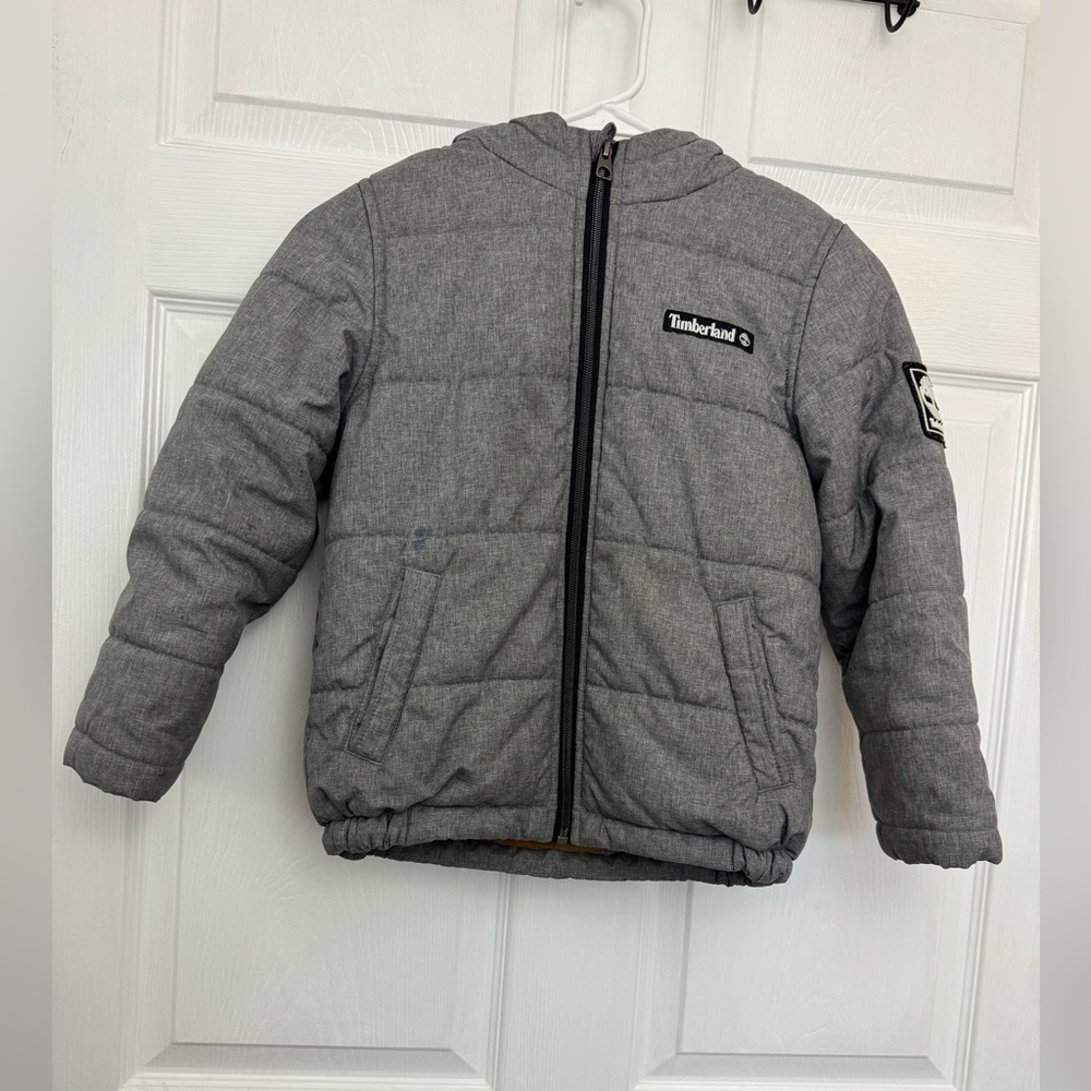 Timberland Kids Charcoal Puffer Jacket